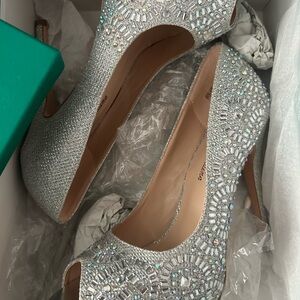 Elegant Silver Women's Heels